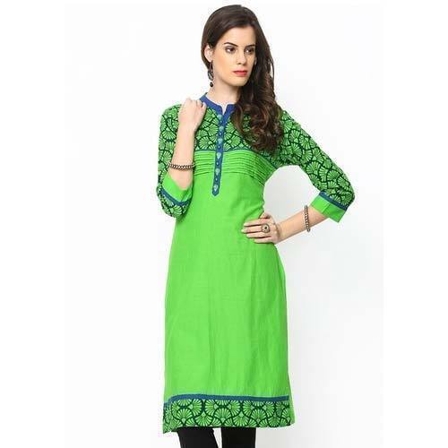 Breathable Printed Pattern Daily Wear Comfortable Cotton Kurtis For Ladies 