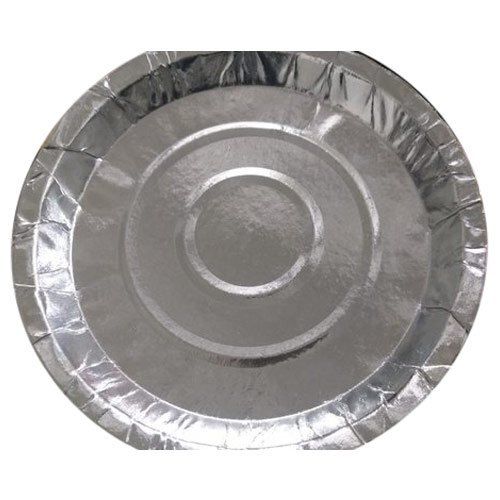 Environment Friendly Light Wight Bio Degradable Silver Color Disposable Paper Plate