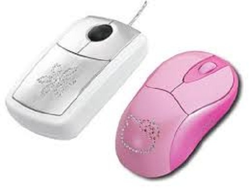 Light Weight And Comfortable Long Durable Easy To Carry Pink White Computer Mouse