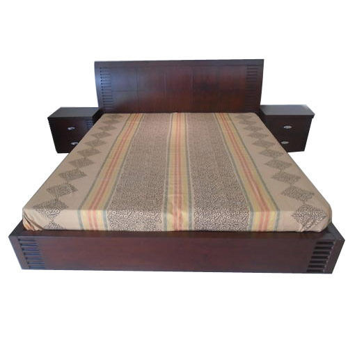 Long Durable Strong Comfortable And Highly Efficint Brown Wooden Double Bed