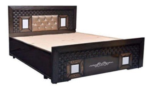 Strong Highly Durable And Comfortable Stylish Modern Brown Wooden Double Bed