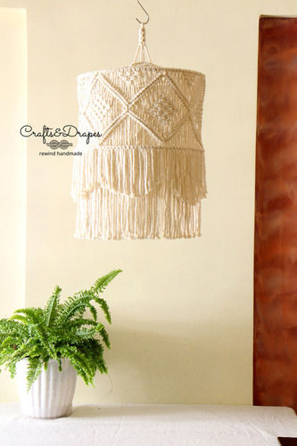 100% Cotton Handwoven Decorative Macrame Chandelier For Interior