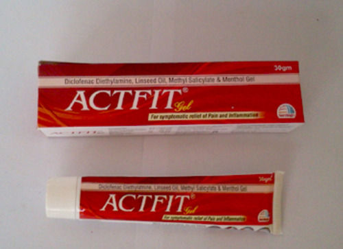 Actfit Diclofenac Diethylamine, Linseed Oil, Methyl Salicylate And Menthol Gel