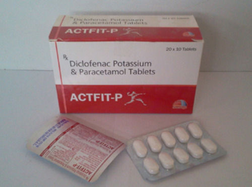 Actifit-p Diclofenac Potassium And Paracetamol Body Pain Relief Tablets