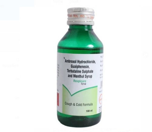 Ambroxol Hydrochloride Greaiphenesin Terbutaline Sulphate And Menthol Syrup Packaging Size 100 Ml 