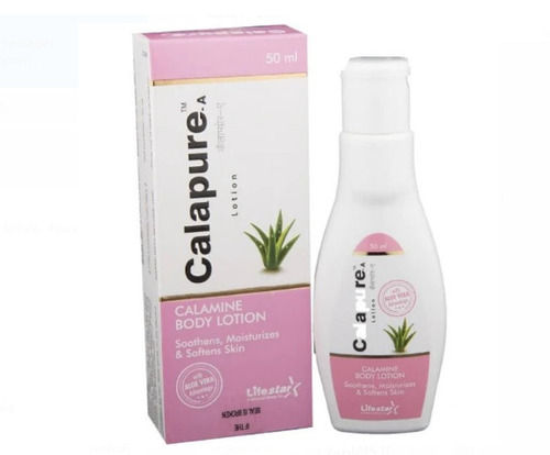 Calapure Calamine Body Lotion Smoothens Moisturizes And Soften Skin Packaging Size 50 Ml 