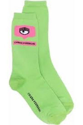 Comfortable And Lightweight Skin Friendly Green Printed Cotton Socks For Unisex