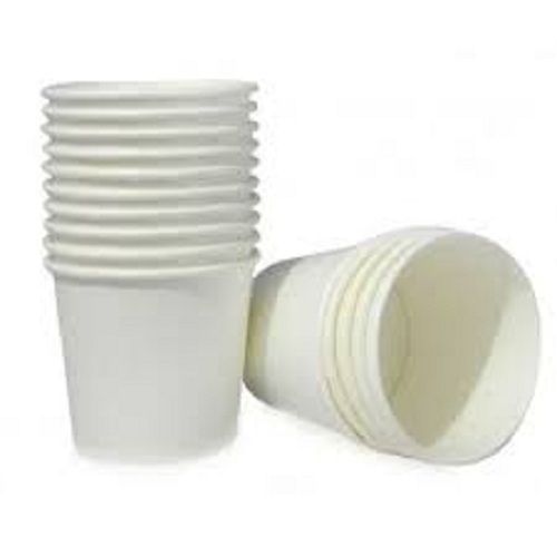 Easy To Use Eco Friendly Round White Paper Disposable Glass For Party And Function