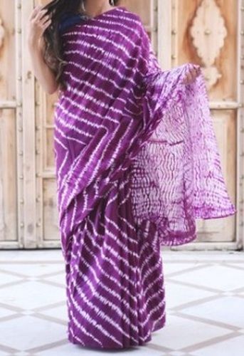 Pink Fancy Purple Color Casual Wear Skin Friendly Ladies Designer Printed Cotton Silk Saree