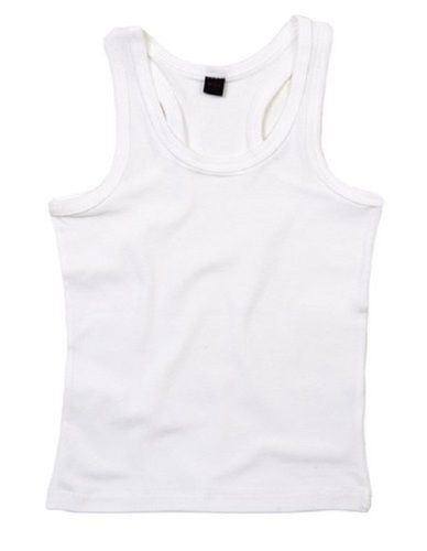 Girls Lightweight Durable Easy To Wear Comfortable White Cotton Plain Vest