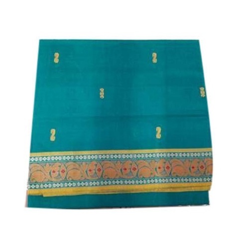 Trendy Cotton Saree - Pure Cotton, Long Length, Green Printed Design | Stylish, Breathable, Perfect for Summer Casual Wear