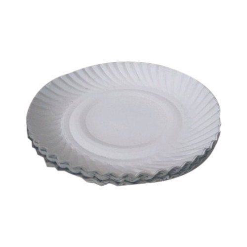 Leak-Proof Biodegradable Disposable White Plain Circular,6inch Paper Plate