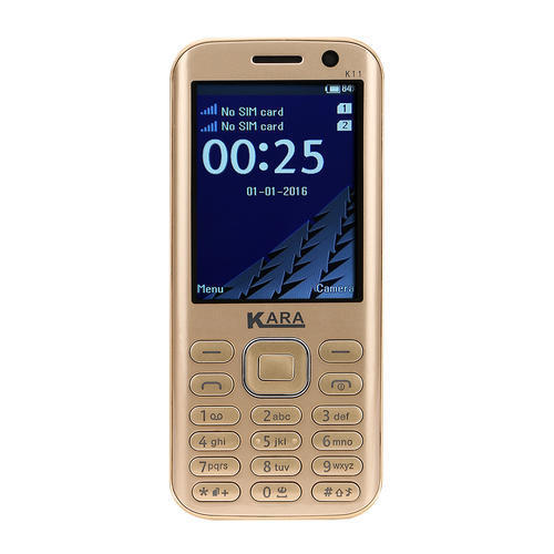 Long Battery Life, Portable And Easy To Operate Kara K11 Golden Color Mobile Phone Battery Backup: 2 Days