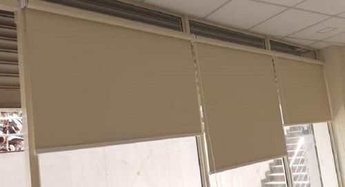 Modern Elegant Look Easy To Clean Foldable Brown Window Roller Blind