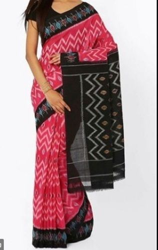 Winter Pink And Black Casual Wear Skin Friendly Ladies Designer Printed Silk Saree