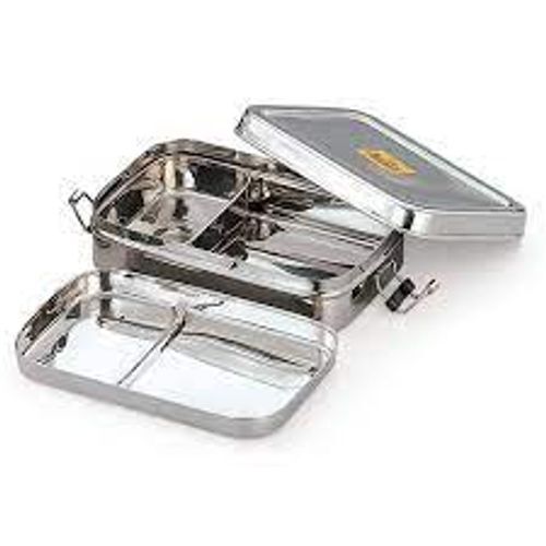 Silver Stainless Steel Lunch Box