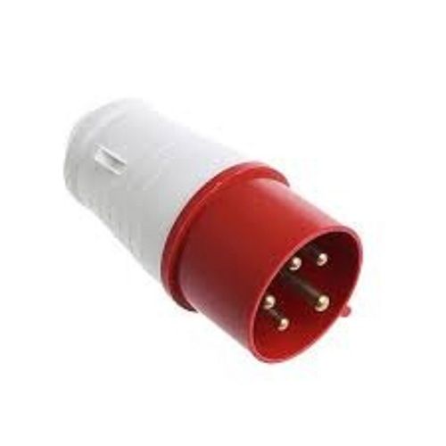 Pack Of 1 3 Phase Plug 32 Ampere Red And White Ip44 Protection Plug Socket Application: Miniature Switches