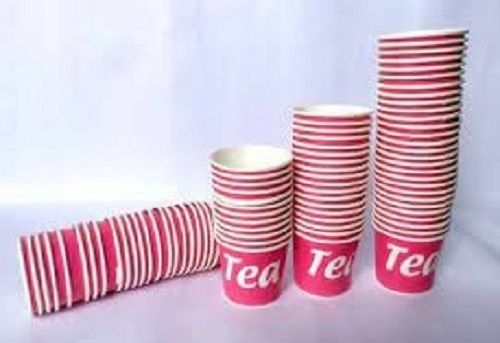 100 Ml Red And White Printed Disposable Tea Or Coffee Paper Cup 