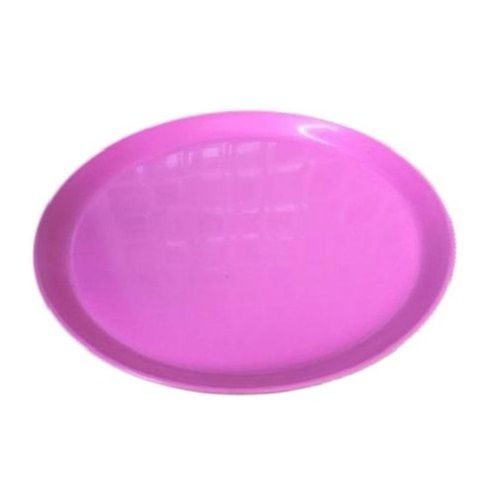 12 Inch Plain Pink Round Shape Eco Friendly Plastic Plates For Food Serving