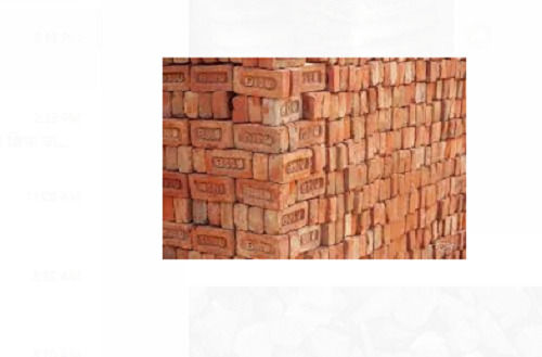 High Strength Size8.7 X 4 X 3.75 Inches Rectangular Shape Made F Red Bricks 