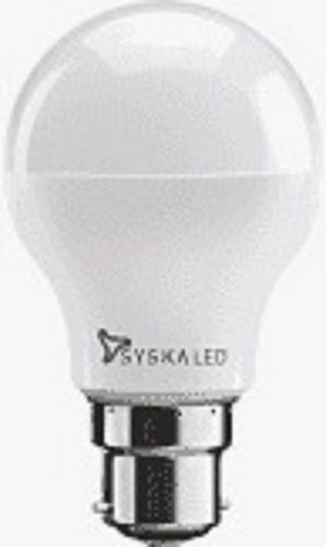 9 Watt B22 White Colour 34 Gram Weight Plain Ceramic Cool Day Syska Led Light Bulb Ip Rating: Ip44