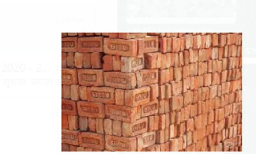 Non-Polluting Square Shape Size 9X4X3 Inches Solid Red Aac Bricks 