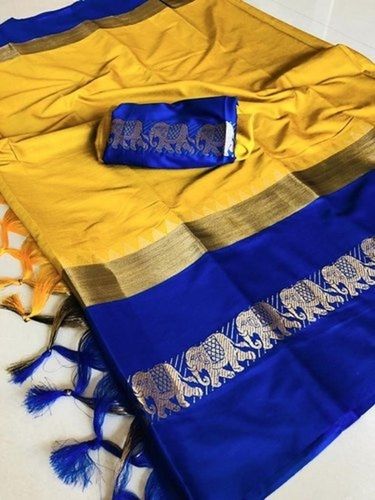 Multicolour Beautiful Stylish Breathable Designer Wear Modern And Trendy Silk Saree For Women