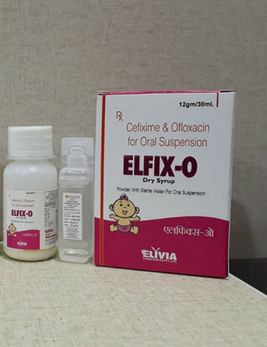 Elfix-O Cefixime And Ofloxacin Antibiotic Pediatric Dry Syrup, 12gm/30ml