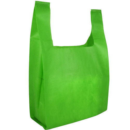 Grocery Bag Size 10 X 14 Inch And Environment Friendly Plain Non Woven U Cut Bag