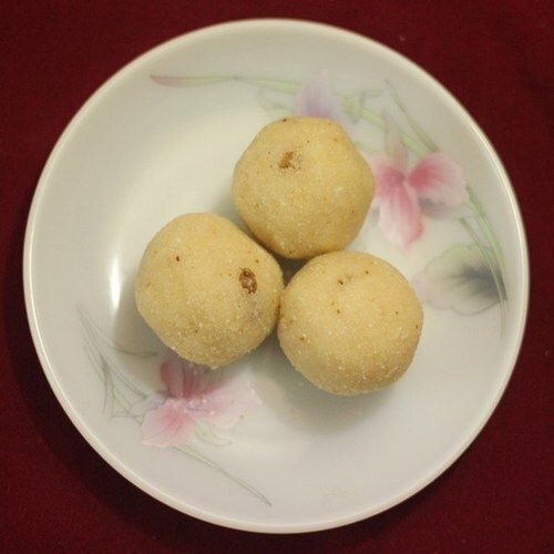 Brown Round Shape Healthy Yummy Tasty Delicious High In Fiber And Vitamins Rava Laddu Grade: A