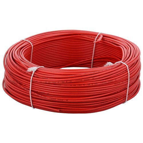 High Efficiency Copper Electrical Wire - 220-240 Volt, 50-60 Hertz | Red PVC Insulation, Flexible and Heat Resistance for Domestic and Industrial Power Distribution