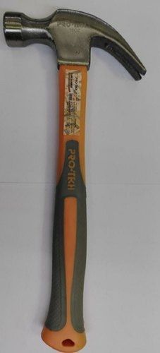 Iron Orange And Grey Color Claw Hammer With Fiber Handle