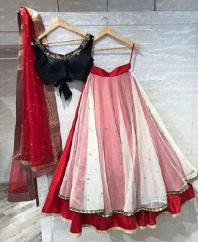 White & Red Lehenga with Heavy Gold Detail - Frontier Heritage