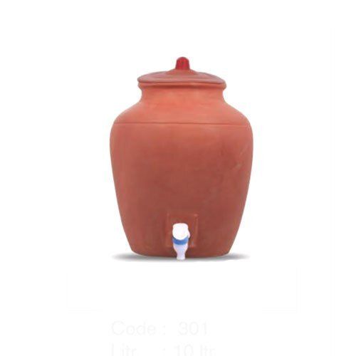 Round Shape Clay Polished Surface Finish Temperature Resistant Clay Water Pot 