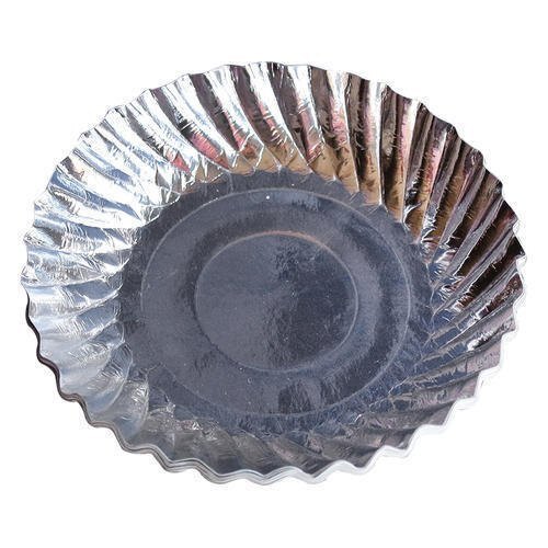 Silver 8 Inch Size 120 Gsm Thickness 3 Mm Round Shape Disposable Paper Plate  Application: For Party