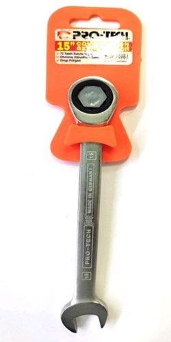 15 Inch Iron Combination Ratchet Spanner - Iron, 15 Inches, Various Colors & Sizes Available | Long Lasting Life for Plumbing Work