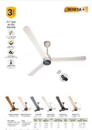 Atomberg Renesa Plus Bdlc Technology Ceiling Fan With 3 Years Warranty Blade Diameter: 1200 Millimeter (Mm)