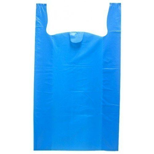 Blue Biodegradable Ldpe W Cut Plastic Carry Bags