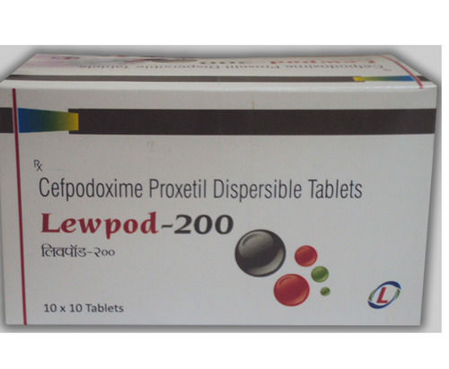 Cefpodoxime Proxetil Dispersible Tablet 200mg, 10x10 Tablets