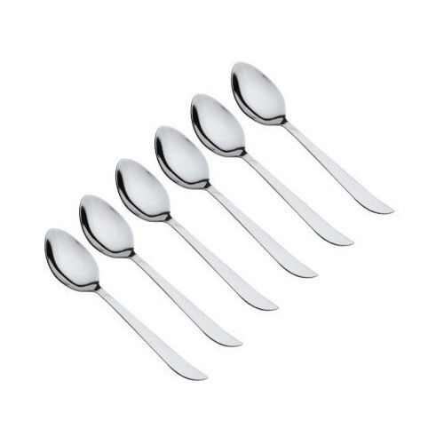 Silver Fably Elegante Sigma Stainless Steel Dessert Spoons Set For Kitchen