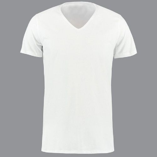 Easy To Wear Super Look Plan White V-Neck T-Shirt For Men Age Group: Adults