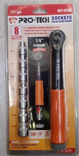 औद्योगिक कार्य के लिए नारंगी रंग और हल्के वजन का सॉकेट सेट