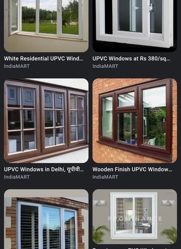 Rectangular Shape Pvc Window With Shiny Look And Anti Junk
