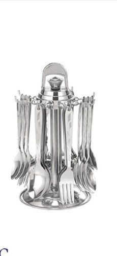 Silver Round Shape Exclusive Stainless Steel Cutlery Spoons Set For Home