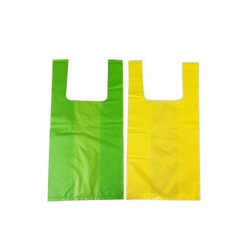 Eco Friendly Waterproof W Cut Plain Plastic Carry Bags