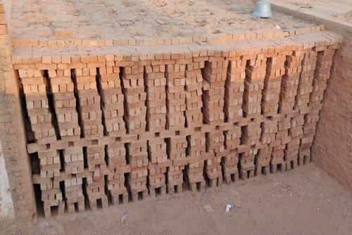 Red 2-3-5-7 Dimension And 6 Inch Size Solid Clay Bricks For Construction Use