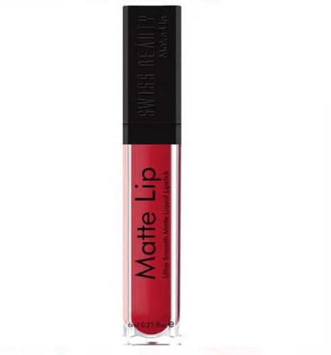 6 Ml Matt Finish Red Ultra Smooth Liquid Women Lipstick