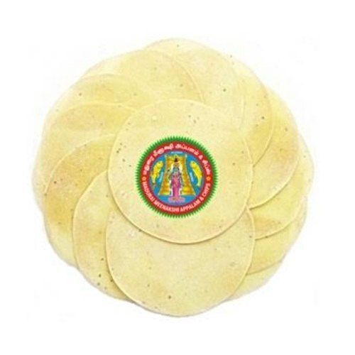 Crispy Crunchy Delicious Taste Hygienically Prepared Round Yellow Papad