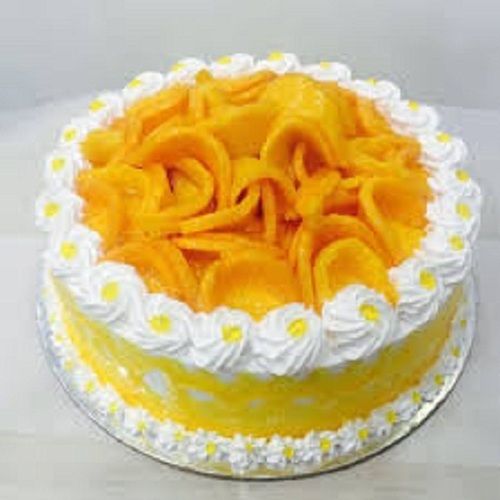 Delicious High In Fiber And Vitamins Round Shape Mango Fruit Cake