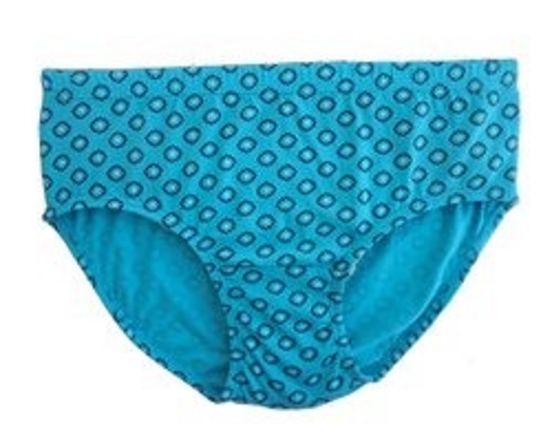 महिलाओं के लिए हाई कट लाइट ब्लू आरामदायक और स्ट्रेचेबल प्रिंटेड कॉटन पैंटी